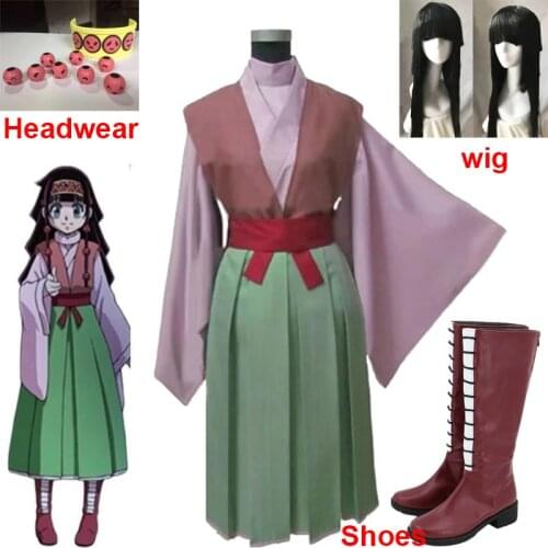 Hunter X Hunter Cosplay Costume HUNTER x HUNTER Alluka Zoldyck cosplay costume Clothes Wig HAIR WEAR Aruka Zorudikku uniform