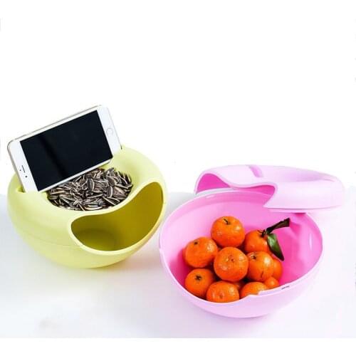 Creative Nuts Sitting Room Melon Seeds Candy Plate Dried Fruit Boxes Storage Box Fruit Plate Organizer For Leisure Phone Holder