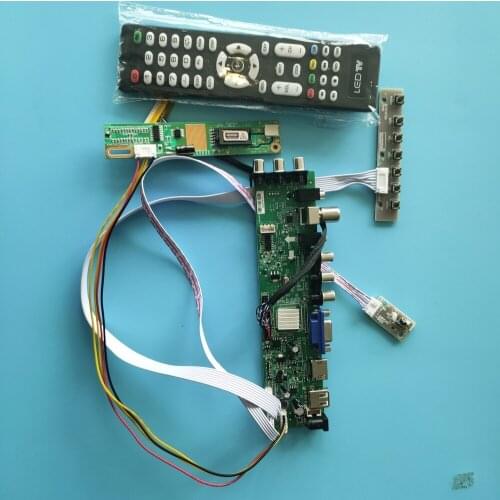 Kit For B170PW06 (V.2)(V.3) 17.0" 30pin remote 1440X900 DVB-C DVB-T VGA CCFL TV USB AV LCD board Panel Controller Digital