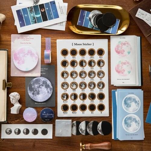 Yoofun Month Reading Series Stickers Tapes Sticky Notes Collection DIY Bullet Journaling Scrapbooking Decoration Stationery