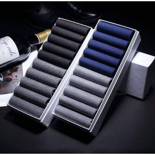 High Quality Men Socks Cotton 10 Pairs Long Summer Cool Male Dress Casual Crew Socks Breathable Thin Black White Socks Sox
