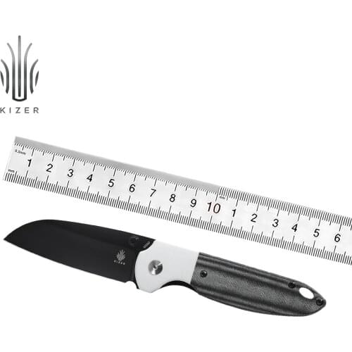 Kizer M390 Knife Deviant V3575A2 2021 New Arrival G10 + Micarta Handle with Black Blade Hunting Knife Designed by Sheepdog