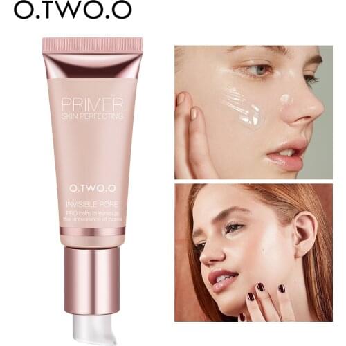 O.TWO.O Makeup Face Primer Gel Natural Invisible Pore Light Oil-Free Makeup Finish No Creases Foundation Primer Cosmetic