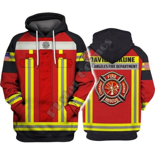Personalized Firefighter USA Fire 3D Hoodies Printed Pullover Men For Women Funny Sweatshirts Cosplay Sweater Drop Shipping