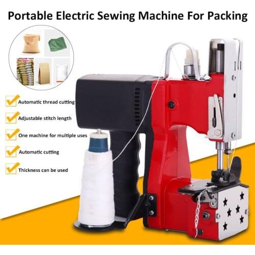 110V/220V Protable Electric Sealing Machine Woven Snakeskin Bag Sewing Machine Manual Baler Sealing Machine Packaging Machine