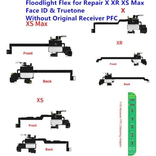 JCID-X Earpiece Floodlight Flex for Repair X XR XS Max Face ID & Truetone Without Original Receiver PFC Use With JC V1S