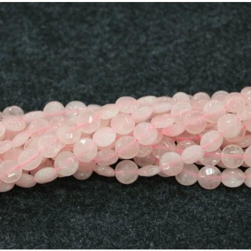 Pink Crystal Beads Necklace Point Pendant, 10mm Teardrop Stone, Strands hole about 1mm, total 15.5''/strand