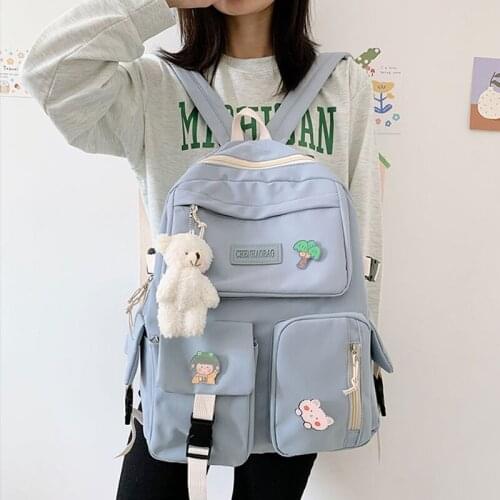 BaoWomen Trend Female Backpack Fashion Women Backpack College School School Bag Harajuku Travel Shoulder Bags For Teenage Girls