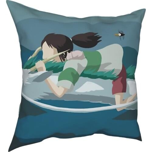 Sen Haku Soaring Spirited Away Pillow Case Home Decor Cushions Throw Pillow for Car Polyester Double-sided Printing Novelty