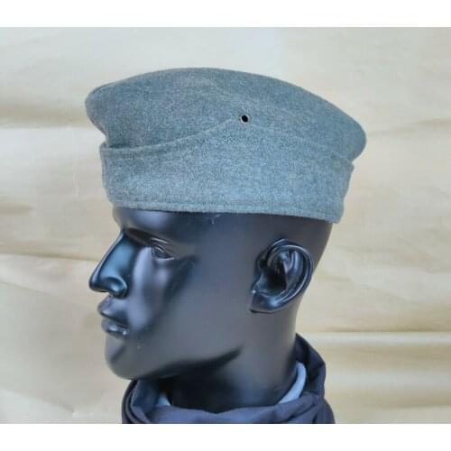 WWII GERMAN WH WEHRMACHT SOLDIER EM FIELD GRAY WOOL GARRISON CAP