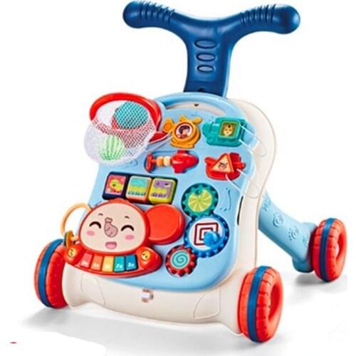 Baby walker trolley multifunctional anti-o-leg rollover 1 baby toddler toy 3-in-1 walker