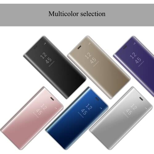 Smart Flip Stand Mirror Case For vivo X20 X21 Y85 X20 Plus V9 NEX Clear View PU Cover For OPPO F7 R15 R11 Plus A83 A59 F5 Find X