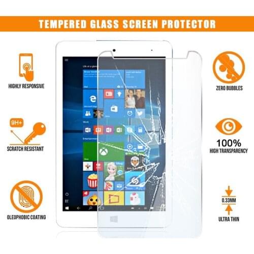 Screen Protector for CHUWI Hi8 Pro 8.0" Tablet Tempered Glass 9H Premium Scratch Resistant Anti-fingerprint Film Guard Cover