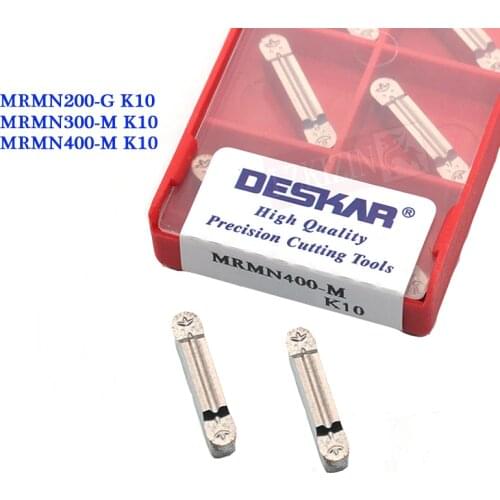 10pcs MRMN200 G MRMN300 MRMN400 M K10 100% DESKAR Carbide Insert CNC Cutter Tool MRMN 2mm 3mm 4mm Grooving Blades for Aluminum
