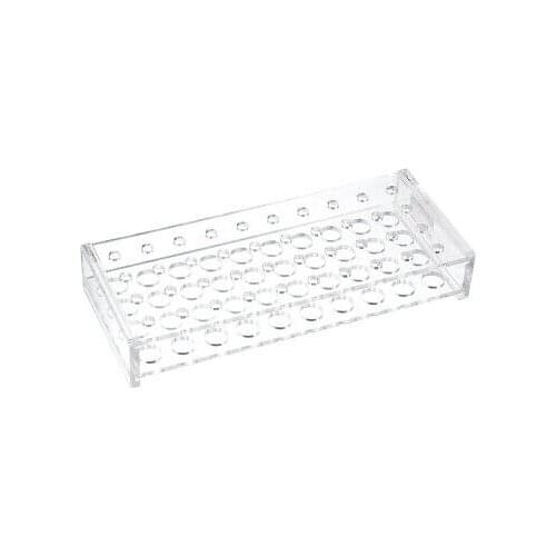 2Pcs Tube Rack Polypropylene 40-Well Clear for 0.2ml,10ml