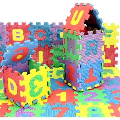 36Pcs Environmentally English Alphabet Arabia Numeral EVA Foam Puzzle Play Puzzle Baby Toys For Kids educational toys