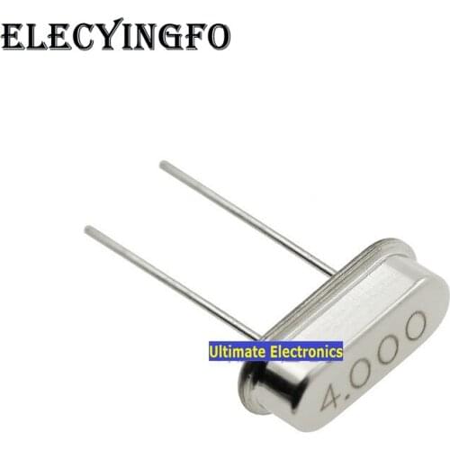 40pcs Passive crystal HC-49S 4MHZ 4M Crystalline DIP 2feet