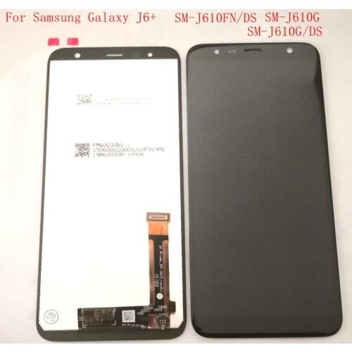 6.0" For Samsung J6+ SM-J610G/DS j610 SM-J610F/DS lcd screen digitizer touch glass full set j6 plus screen