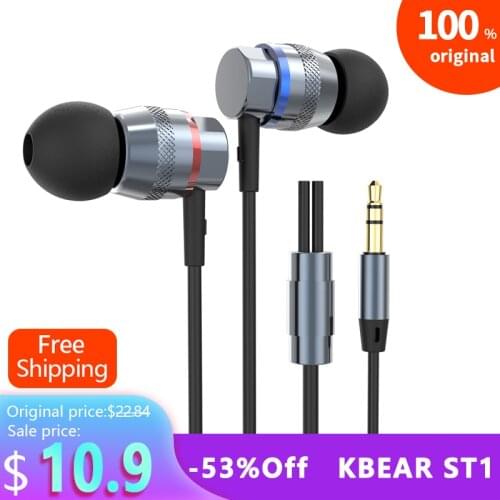 AK KBEAR ST1 In Ear Earphone 1DD Dynamic Driver DJ Running Sport Technology HIFI Headset IEM KBEAR Stellar KS1 KS2 Lark