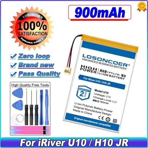 900mAh Battery For iRiver U10 / H10 JR MP3 and MP3 Battery 043040 Batteries