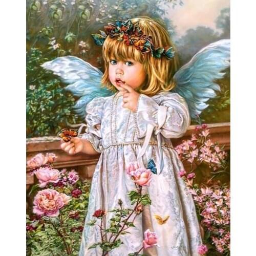 Diamond Painting Angle Cross Stitch New Diamond Embroidery Mosaic Girl Square Rhinestones Diamond Art Full Drill