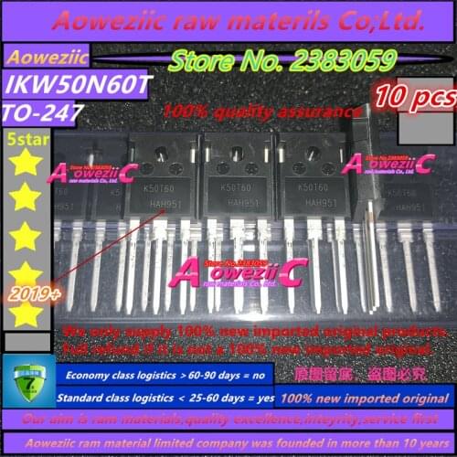 Aoweziic 2019+ 100% new imported original IKW50N60T K50T60 TO-247 triode IGBT tube 50A600V channel N