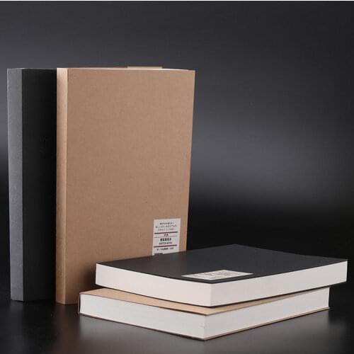 128 Sheets Simple Kraft Paper Notebook Creative Office School Supplies Drawing Sketch Notebooks Blank Inner Page Notepads