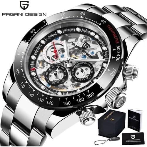PAGANI Design Automatic Mechanical Watch Mens Top Luxury Brand Mens Wristwatch Business Waterproof Ceramic Bezel Wristwatches