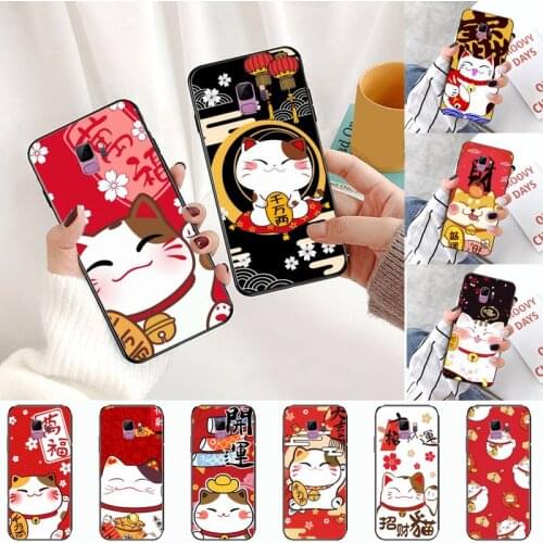 Lucky Cat Phone Case For Samsung Galaxy S5 S6 S7 S8 S9 S10 S10e S20 edge plus lite