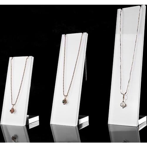 White Crystal Acrylic Necklace Display Necklace Holder Case Necklace Stands Jewelry Display Case Jewellery Holders