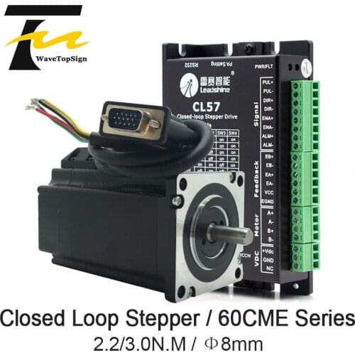 Leadshine NEMA24 2 Phase Closed Loop Stepper Motor 60CME Series + CL57 Driver 2.2N.m 3N.m NEMA24 60 Flange Stpper Motor