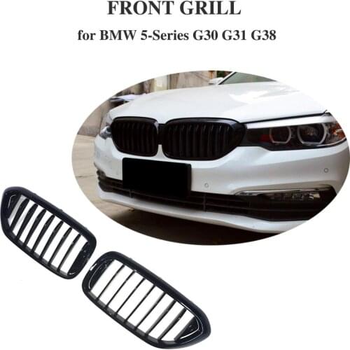 Glossy Black ABS Kidney Grille Grill for BMW 5 Series G30 G31 G38 2017 2018 Replacement Style