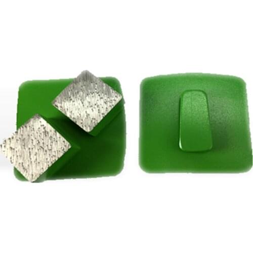 GT34 Redi Lock Concrete Grinding Plate Scanmaskin Diamond Grinding Pad with Two Square Segments for Hard Concrete Floor 12PCS