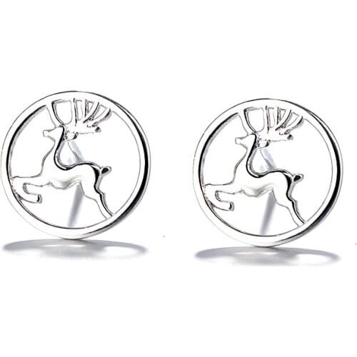 Classic Deer Stud Earrings for Women Cute Animal Elk Ear Stud Kids New Trend Christmas Earrings New Year Party Jewelry Brincos