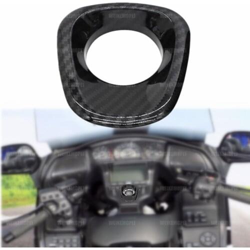 Carbon Fiber Ignition Key Accent Lock Cap Cover Keylock Decoration Trim For Honda Goldwing GL1800 2006 - 2011 Gold Wing