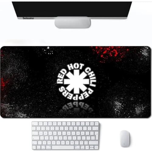 Rock Band RHCP Mouse pad hot anime tapis de souris 900X400 large gaming accessories mousepad extension gaming keyboard mouse mat