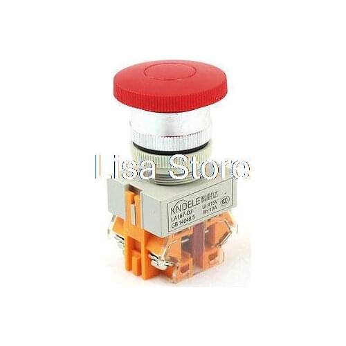 Red Mushroomhead Non Latching DPST Panel Mounted Emergency Stop Switch