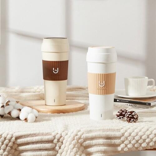 400ml Mini Electric Kettle Smart Boil Water Cup Thermo Pot Multifunctional Teapot Quick Water Boiling Portable Heating Cup 220V