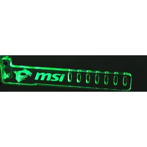 Newest PCI Green For MSI LED Luminous Computer Office Main Box Graphics Cards Custom Support Frame Display Card Components Jack