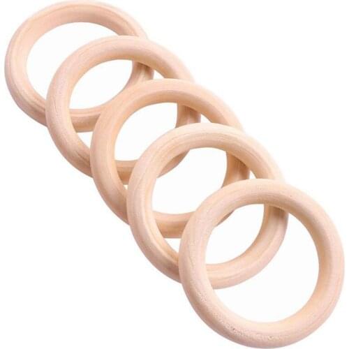 New 5x Wooden Ring For Crafting DIY Craft Jewelry Making 30mm