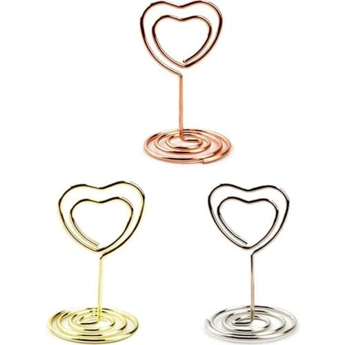 New Photo Clip Office Decoration Iron Message Clip Card Clip Office Desk Decoration Heart-Shaped Creative Message Clip