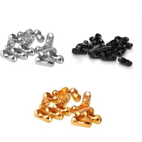 Granny Chic Wholesale 1.5/2/3/4/6/8/10/12mm Men Silver Gold Black Stainless Steel Clasp Matching Ball Beads Chain Accessories