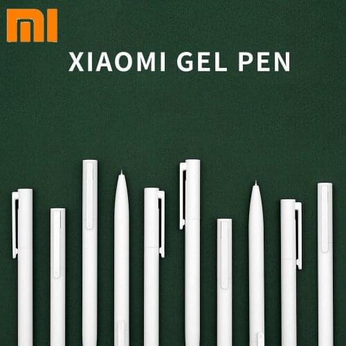 Original Xiaomi Gel Pens 0.5mm Bullet Pen Black Pen Press Core PREMEC Smooth Switzerland Refill MiKuni Japan Ink black 5pcs/10pc