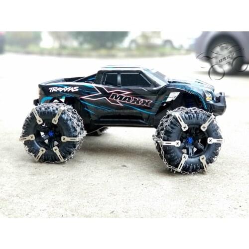 Wheel snow chain anti skid chain tread ice snow skid resistance for Traxxas x-maxx 1/5 rc car tire wheel