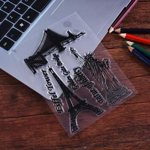 Clear Stamp Transparent Stamp Eiffel Tower Scrapbook DIY Photo Cards Account Rubber Stamp