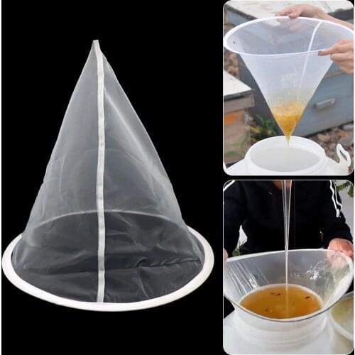 Honey Strainer Filter Mesh Nylon Cone-shape Beekeeping Strainer Fiber Net Beekeeping Supplies Bee Equipment Impurity Filter Mesh