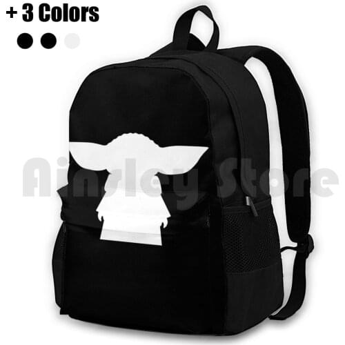 Silhouette Outdoor Hiking Backpack Riding Climbing Sports Bag Midnight Solid Ebony Jet Charcoal Dark Darkness Minimal Deep Goth