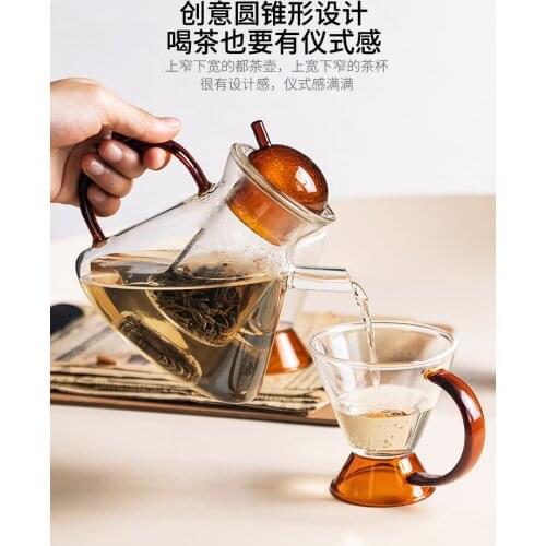 Glass handle water cup tea cup tea set water cup kung fu teacup small teacup