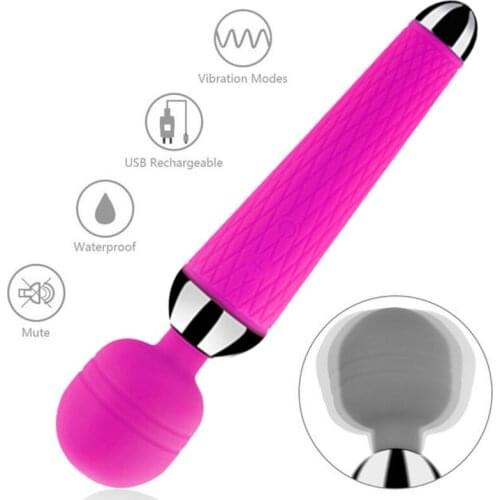 Magic Wand Vibrator for Woman Sex Products AV Vibrators USB Rechargeable Sex Toys for Woman Clitoral Vibrator Female Masturbator