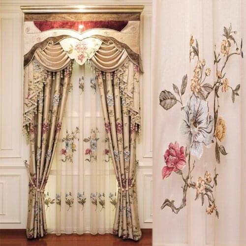 Classic luxury royal villa 4D embossed shading decorative bedroom curtains modern high quality elegant curtains for living room
